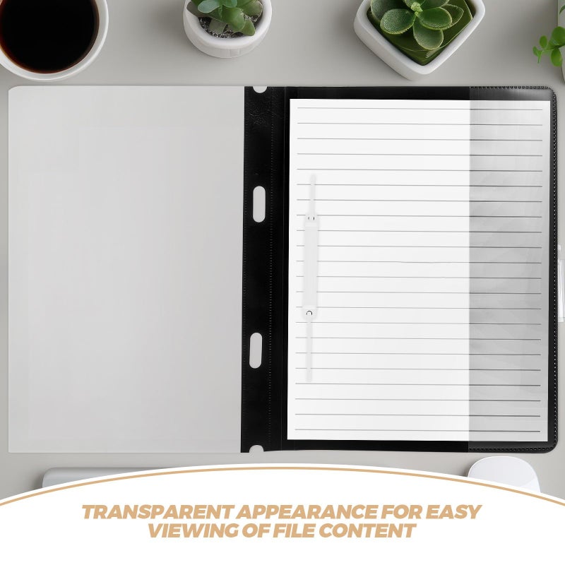 12 Pcs A4 Plastic 2 Hole File Folders Reusable Report Folder For Office School - Image 4