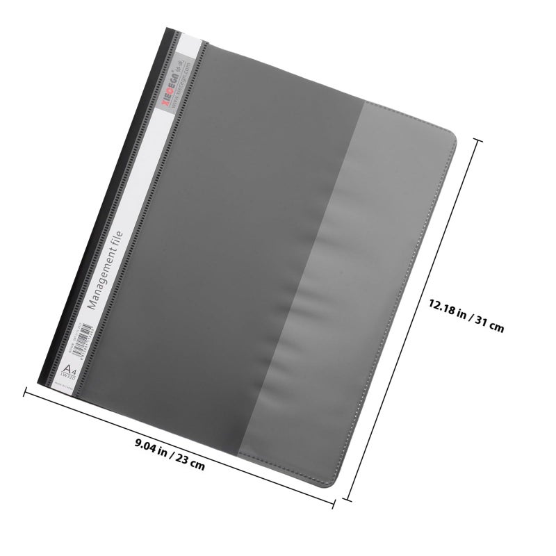 12 Pcs A4 Plastic 2 Hole File Folders Reusable Report Folder For Office School - Image 3