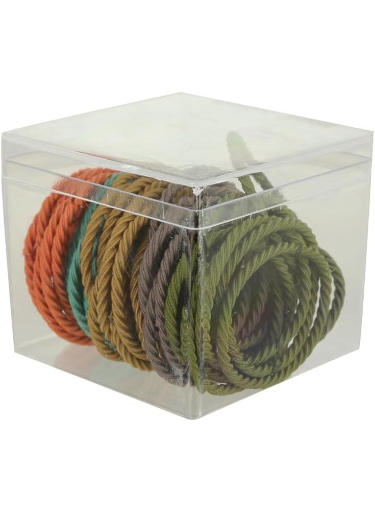 Soft braided elastic hair tie, anti-breakage multi-colored - suitable - Image 3
