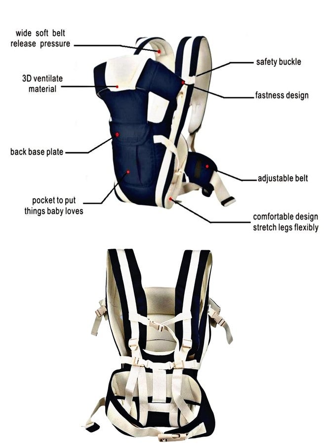 RUHANI Novelty Brand 4 in 1 Baby Carrier Bag/Adjustable Hands Free 4 in 1 Baby sefty Belt/Child Safety Strip and Sling Carrier Bag Baby Carrier Bag with Extra Head Support for Small Kids(Multi Color) - Image 3