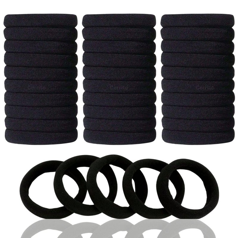 GITGRNTH Hair Band for Women & Girls - Rubber Band - Elastic Ponytail Hairband Ties Accessories Soft Cotton Stretchable Rubber Bands, Non-Slip For Medium, Thick & Thin Hair, Pain-Free (Multi-colored) (Cotton_30 Pic, Regular) - Image 1