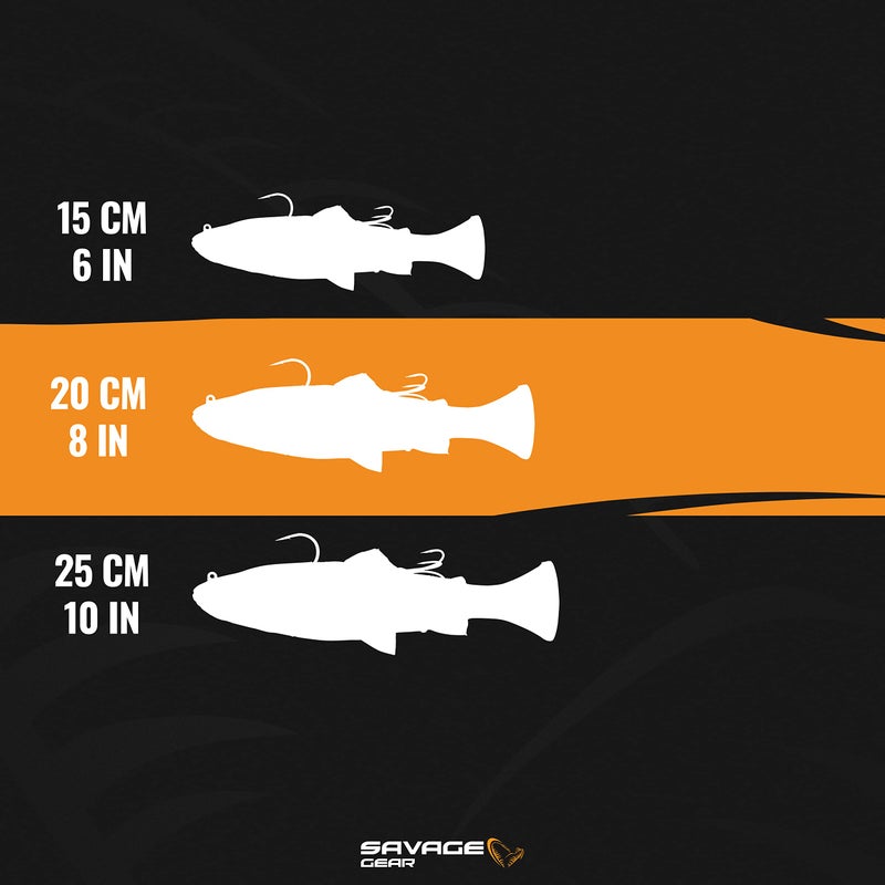 Savage Gear Pulse Tail Trout RTF Fishing Bait, 4 oz, Ghost Trout, Realistic Contours, Colors & Movement, Durable Construction, Dual Heavy-Duty Fishing Hook Rigging, Scent Infused - Image 3