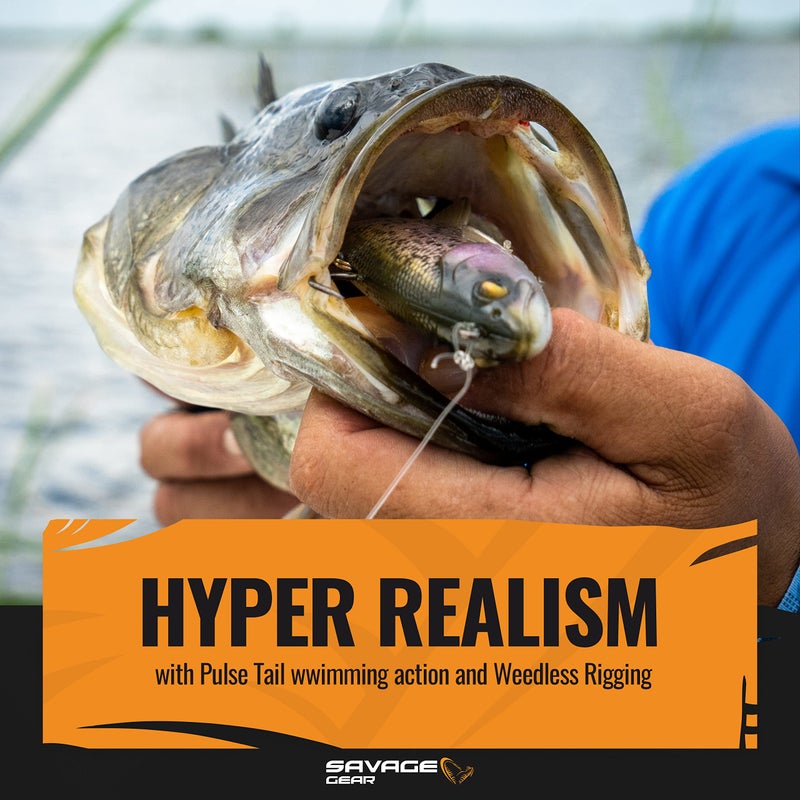 Savage Gear Pulse Tail Trout RTF Fishing Bait, 4 oz, Ghost Trout, Realistic Contours, Colors & Movement, Durable Construction, Dual Heavy-Duty Fishing Hook Rigging, Scent Infused - Image 5