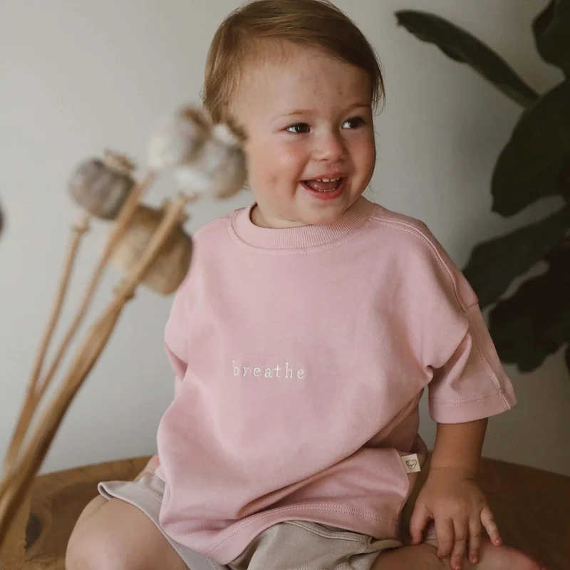 Ohlala Koala Oversize Pink Basic T-shirt