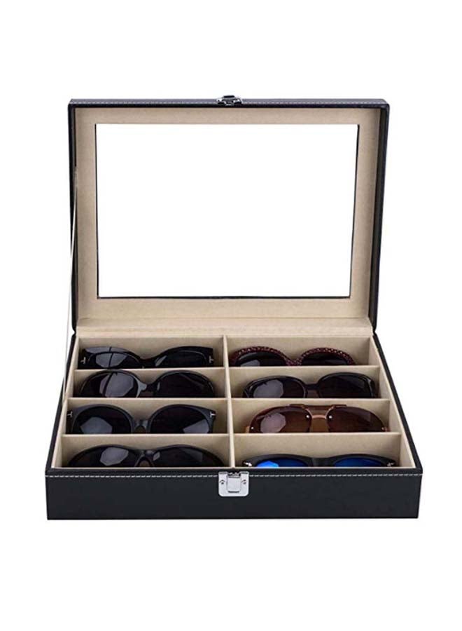 Loquat Glasses Storage Box Black 33x24x8centimeter - Image 1