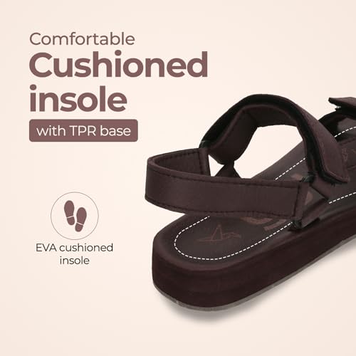YOHO EVA Sandals for Men | EVA sole | Comfortable cushioned sole with TPR base | Lightweight | Soft skin friendly straps | Adjustable straps | Velcro closure | Vibrant colour options - Image 4