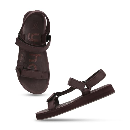 YOHO EVA Sandals for Men | EVA sole | Comfortable cushioned sole with TPR base | Lightweight | Soft skin friendly straps | Adjustable straps | Velcro closure | Vibrant colour options - Image 1