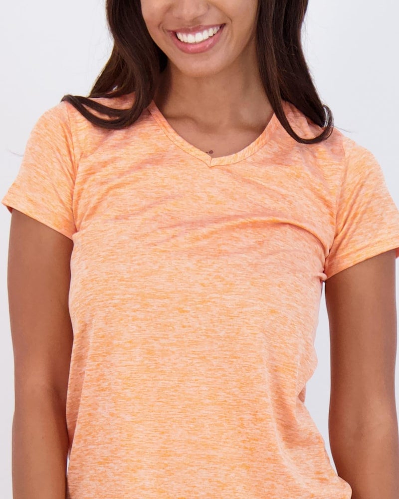 REALESSENTIALS Real Essentials Womens V Neck T-Shirt Ladies Yoga Top Athletic Tees Active Wear Gym Workout Zumba Exercise Running Essentials Quick Dry Fit Dri Fit Moisture Wicking Basic Clothes, Set 2, XL, Pack of 5 - Image 3