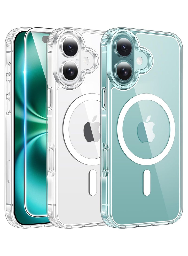 Mismo Magsafe Case for iPhone 16, Non-Yellowing Shockproof Phone Bumper Cover, Anti-Scratch Clear Back (Clear) - Image 1