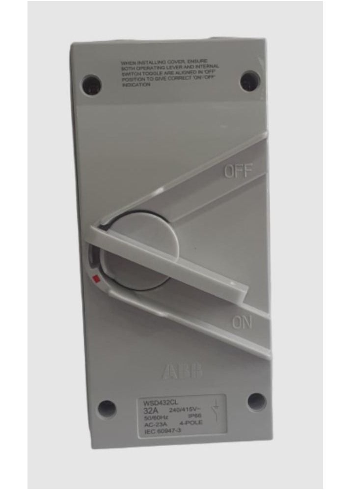 ABB - ABB weatherproof isolator 4pole 32amp - Image 1