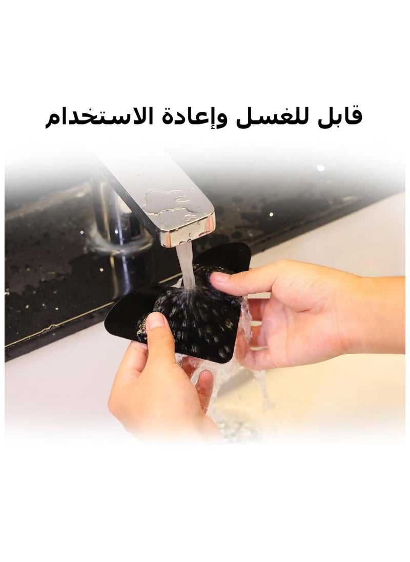 KADRAMA 16 Pack Rug Gripper Carpet Fixed Stickers, Non Slip Waterproof Under Rug Pads Tape, Rug Stickers for Wood Floor,Carpet Tape Stickers for Area Rugs(Black-8*8cm)  - Image 3