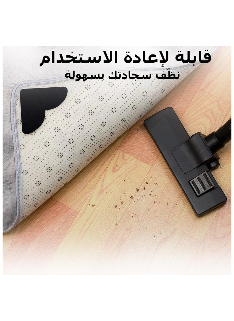 KADRAMA 16 Pack Rug Gripper Carpet Fixed Stickers, Non Slip Waterproof Under Rug Pads Tape, Rug Stickers for Wood Floor,Carpet Tape Stickers for Area Rugs(Black-8*8cm)  - Image 4