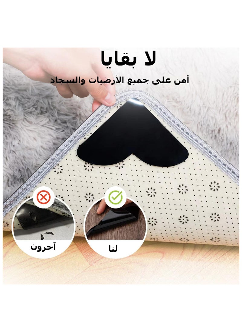 KADRAMA 16 Pack Rug Gripper Carpet Fixed Stickers, Non Slip Waterproof Under Rug Pads Tape, Rug Stickers for Wood Floor,Carpet Tape Stickers for Area Rugs(Black-8*8cm)  - Image 5