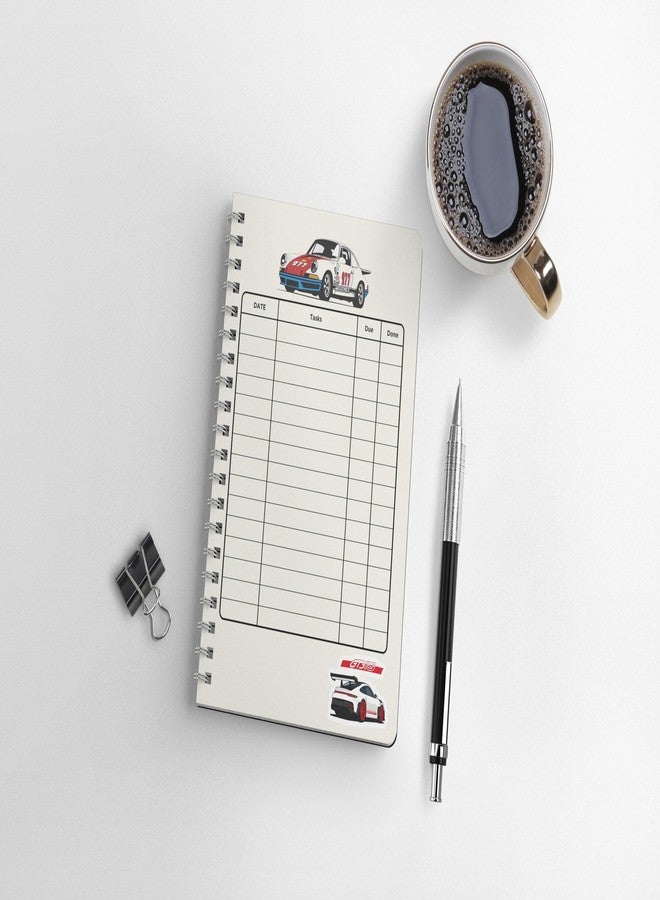 zenithink Porsche Sports Car Wiro Journal Notebook | 80 gsm Paper With 350GSM Hard Cover | Single Ruled | Pages - 160 | A5 Size | Wiro Binding | Versatile for School, Home & Office | - Image 2