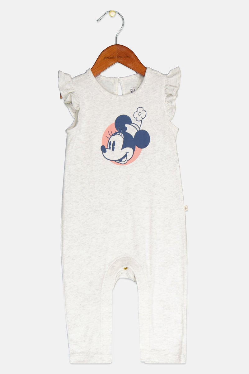 GAP Toddlers Girl Graphic Print Bodysuit, Grey - Image 1