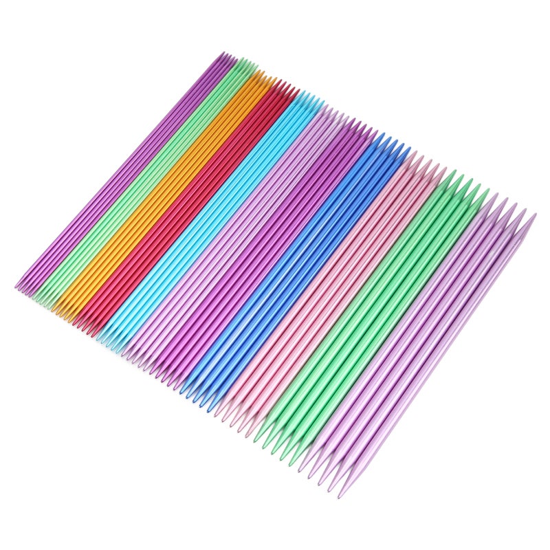Knitting Needles:  Aluminum Double Pointed Set - Ergonomic Design, Durable Glossy Weaving Needles for Small Household Knitting Projects, Beginner Or Experienced Knitters - Image 3