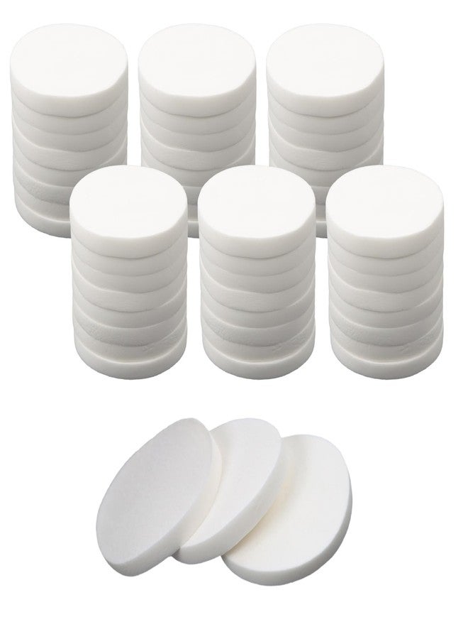 EDOBLUE 48 PCS White Makeup Sponges, Makeup Sponge Round Foam Pads, Compact Face Powder Puffs, Beauty Foundation Powder Mixer for All Skin Types, Both Wet and Dry - Image 1