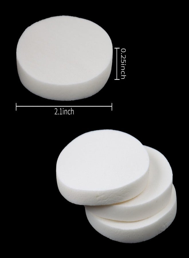 EDOBLUE 48 PCS White Makeup Sponges, Makeup Sponge Round Foam Pads, Compact Face Powder Puffs, Beauty Foundation Powder Mixer for All Skin Types, Both Wet and Dry - Image 2