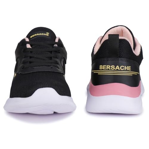 BERSACHE Premium Sports,Gym, Trending Stylish Running Shoes for Women (Black), 5 UK - Image 4