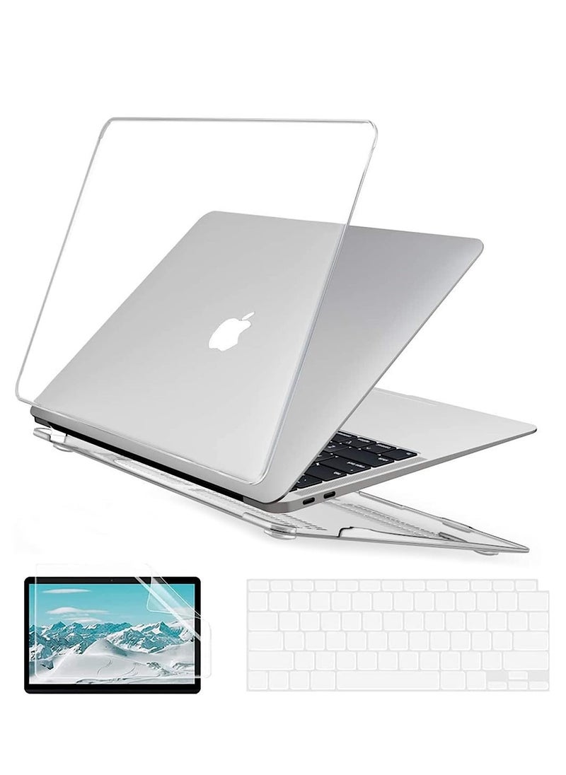 Generic 3 in 1 Compatible with MacBook Air 13.6 inch 2022 A2681 M2 Chip and 2024 A3113 M3 Chip and 2025 A3240 M4 Chip with Retina Display, Plastic Hard Shell Case + TPU Keyboard Skin Cover + Screen Protector, Frosted Clear  - Image 1