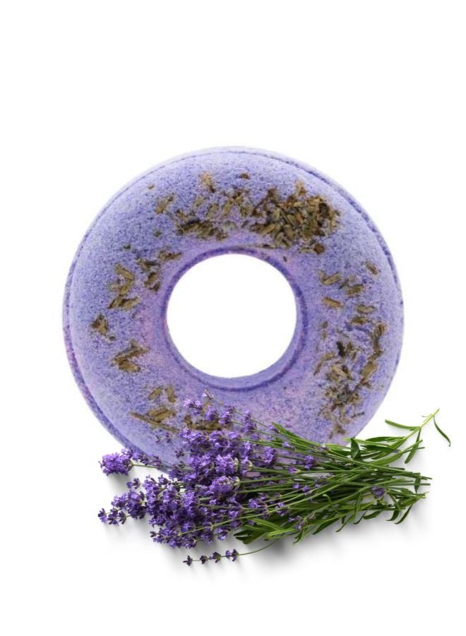 Soap&Friends SPA Bath Bomb Donut Lavender | 125g – Lavender-Scented Donut for Relaxation and Skin Nourishment - Image 1