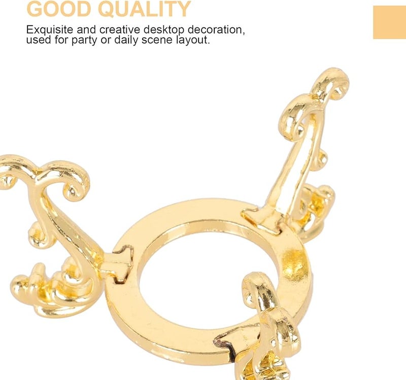 قطعتان من حامل عرض كرة الكريستال، حامل معدني ذهبي فضي محمول للكرة، لتزيين المنزل أو المكتب - Image 2