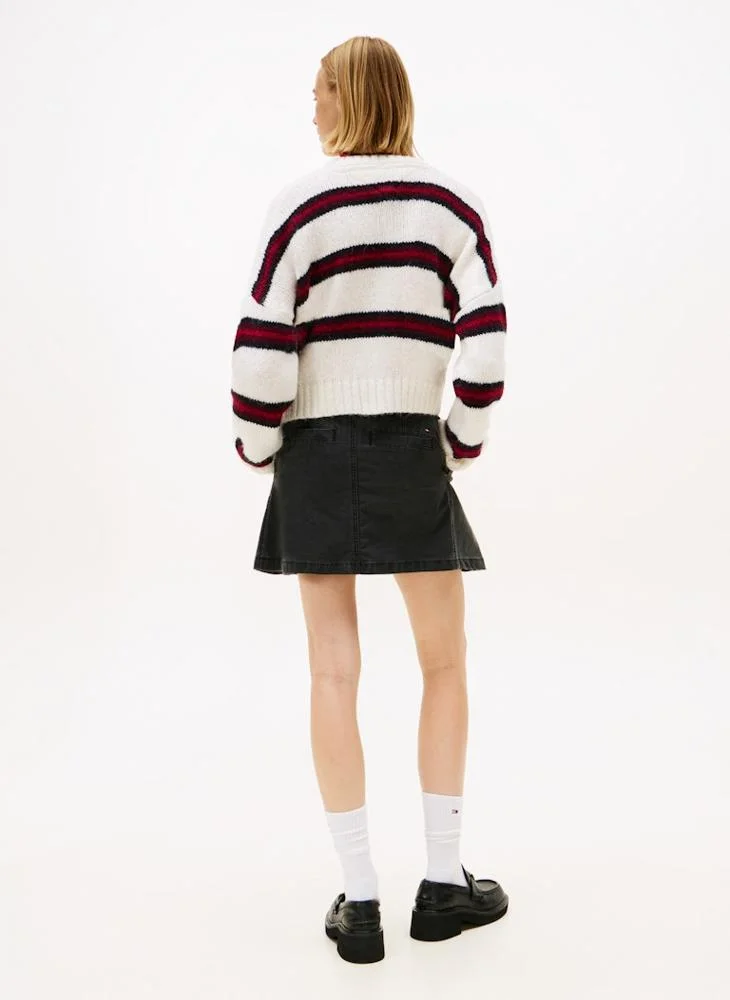 TOMMY JEANS Striped Button Detail Cardigan