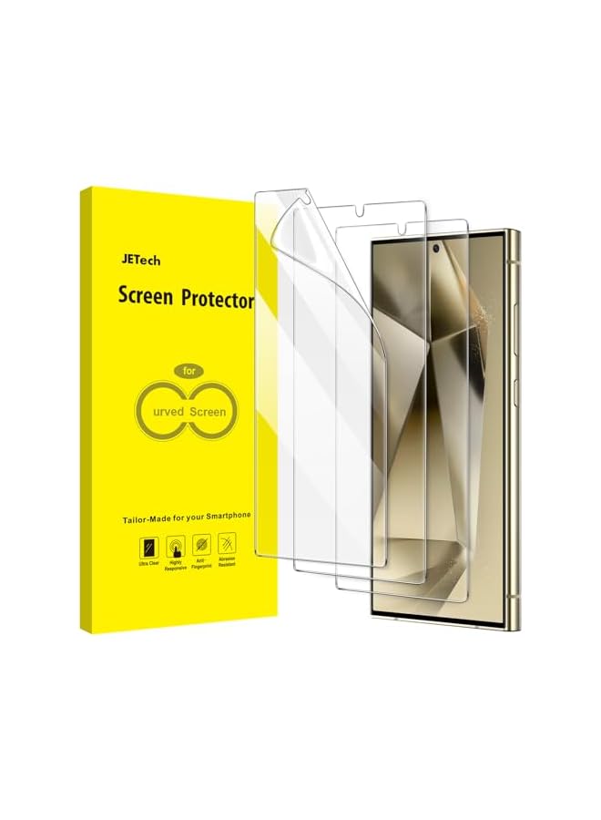 JETech Screen Protector for Galaxy S24 Ultra 5G 6.8-Inch, Flexible TPU Film, Fingerprint ID Compatible, Easy Installation, HD Clear, 3-Pack - Image 1
