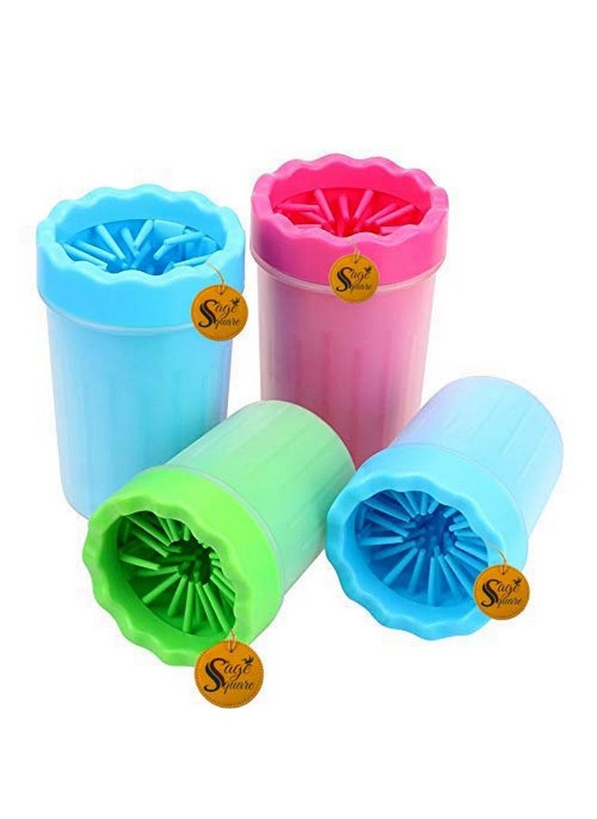 Sage Square Dog Paw Cleaner, Portable Washer Cleaning Brush Cup For Wash Away Sediment (Large) - Color May Vary  - Image 1