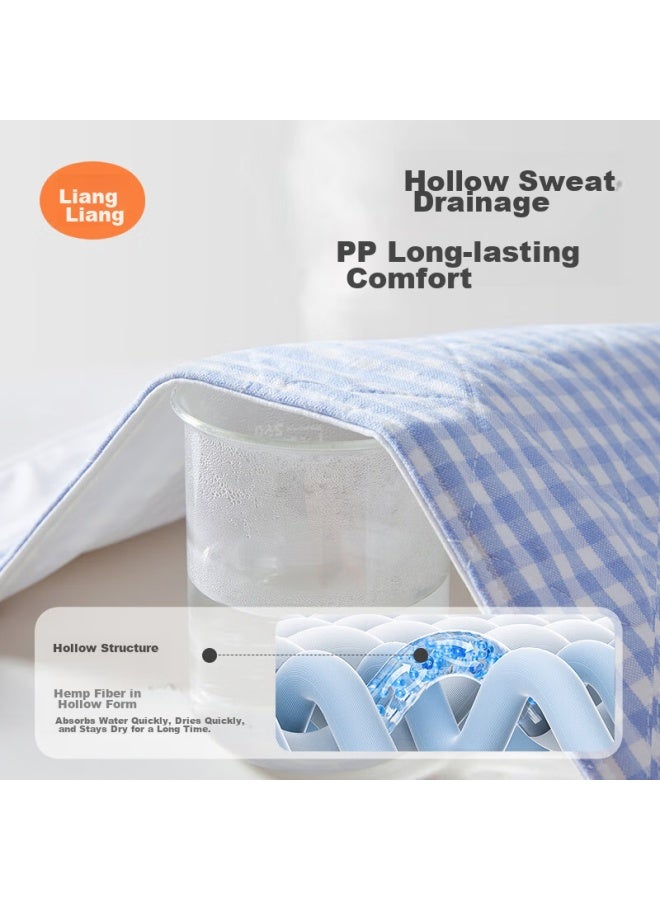 Liangliang Baby Diaper Pad, Washable, Waterproof Cotton Mattress, Standard Large Size, Blue Plaid Cute Tiger Pattern, 81*60cm - Image 2