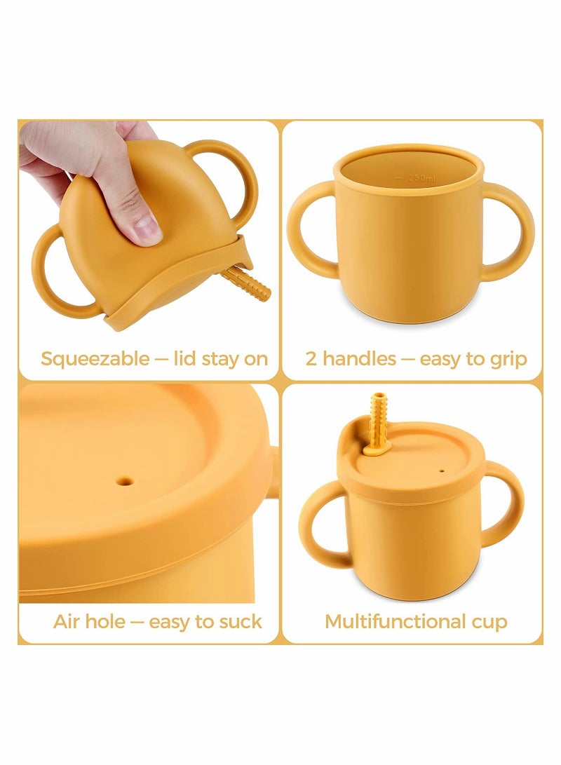Toddlers Pink Sippy Cup with Attached Snack Container for Convenient Feeding - Image 4