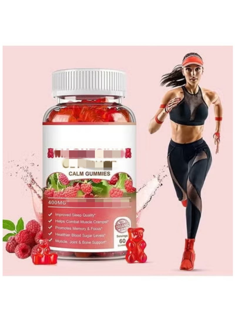 WelnessWays 60 Gummies Raspberry Wellness Gummies 400mg Per Serving Daily Wellness Support Gluten Free Non GMO Organic Ingredients Natural Raspberry Flavor Daily Nutrition Supplement - Image 3