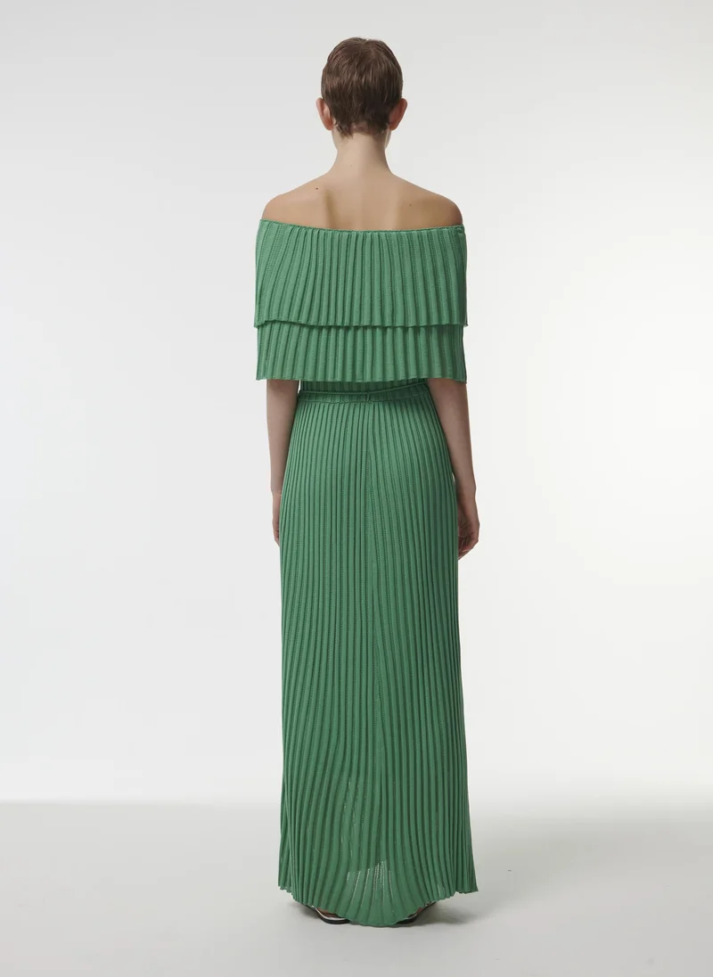 leem Off-Shoulder Knitted Dress