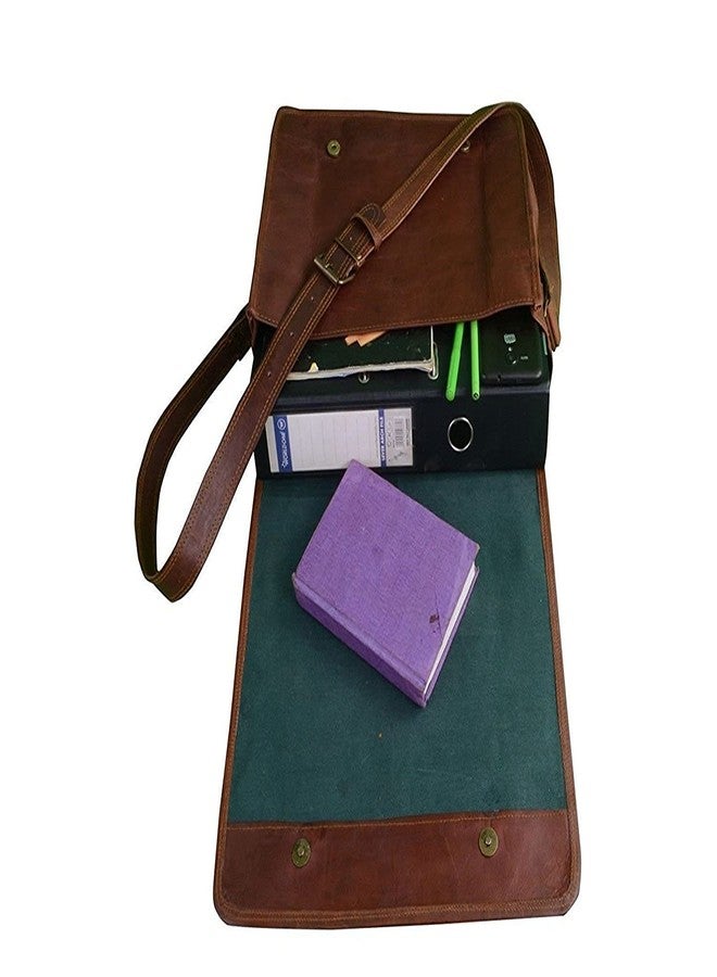 ZXC Vintage Leather Messenger Full Flap Bag-13 Inch - Image 5