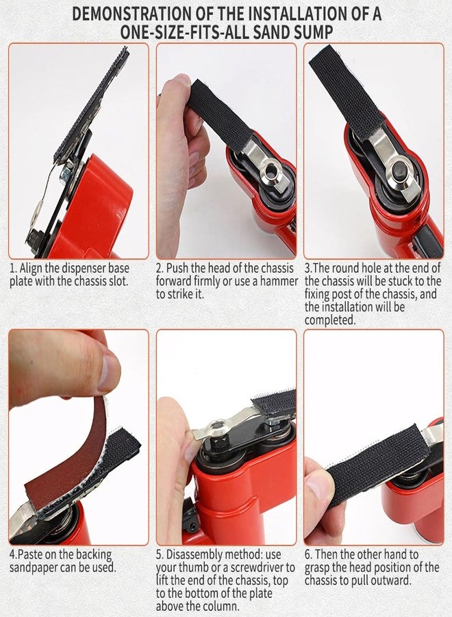 BAUSATZ Air Sander,Mini pneumatic sander for car body work, high-speed pneumatic polisher, miniature sander with pneumatic tools for metal, plastic, wood, marble and corian surfaces - Image 4