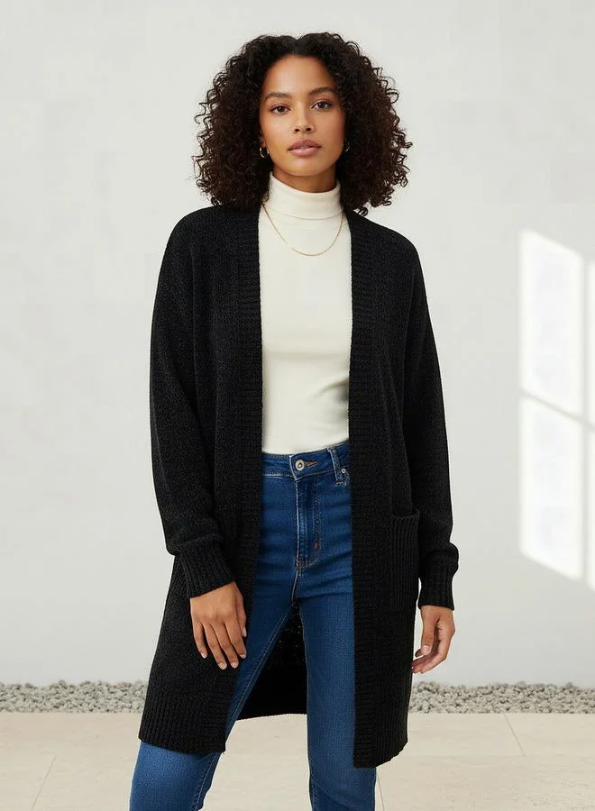 تواكستريمز 2Xtremz Longline Open Front Chenille Cardigan