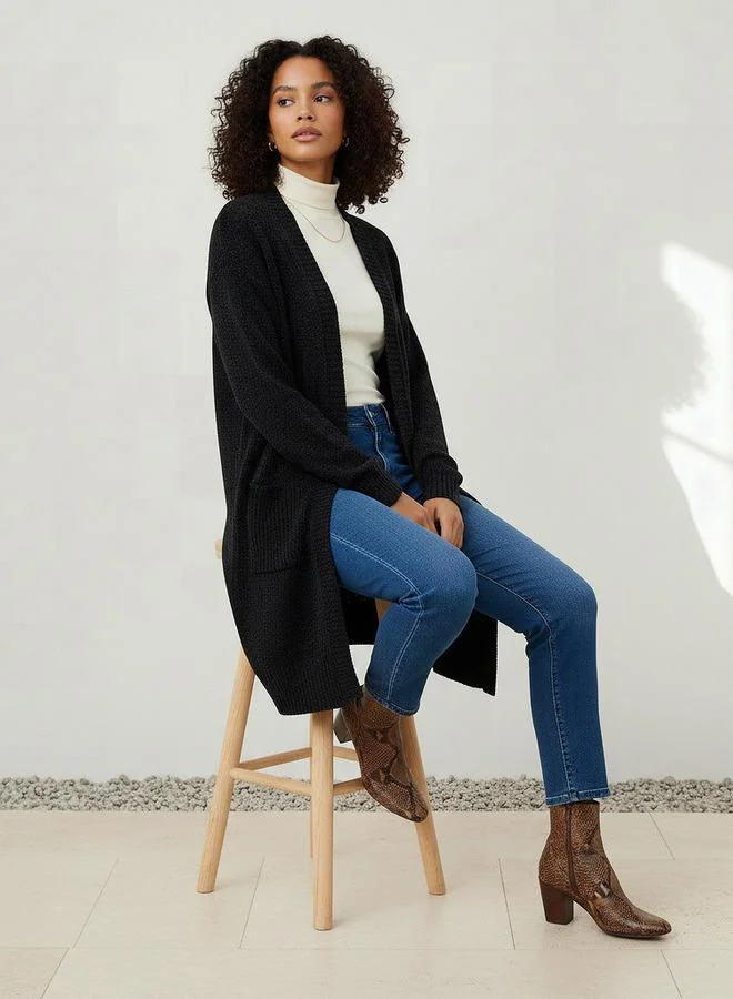 تواكستريمز 2Xtremz Longline Open Front Chenille Cardigan