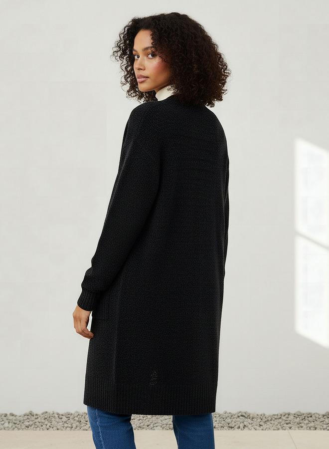 تواكستريمز كارديجان طويل مفتوح من الأمام من الشنيل - Image 3