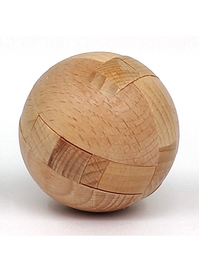 Direct Supply Luban Lock Children's Wooden Toys Beech Kongming Lock Adult Educational Dismantling Lock Mortise And Tenon-Color:Beech 9-piece Set A (without Packing - Image 5