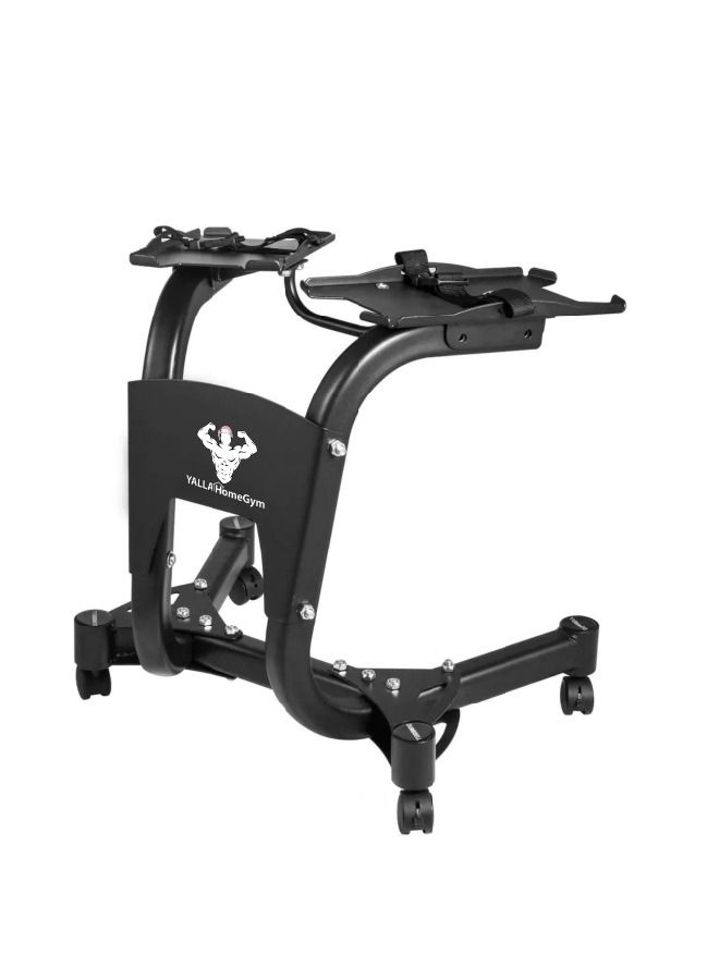 Yalla HomeGym Dumbbell Stand Rack Storage Stand with Wheels