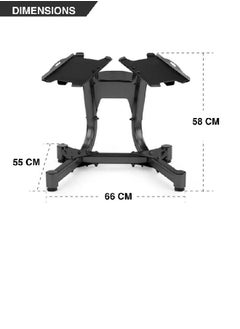 Yalla HomeGym Dumbbell Stand Rack Storage Stand with Wheels Suitable for 24KG & 40KG Adjustable Dumbbells  - Image 3