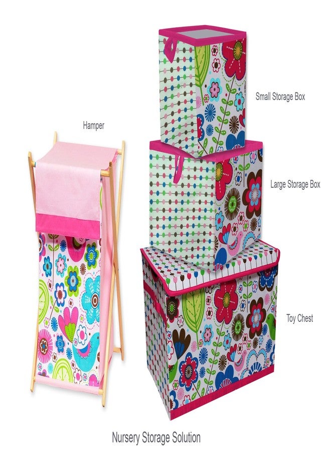 Bacati Botanical Girls Fabric Memory Photo Bulletin Board, Pink - Image 2
