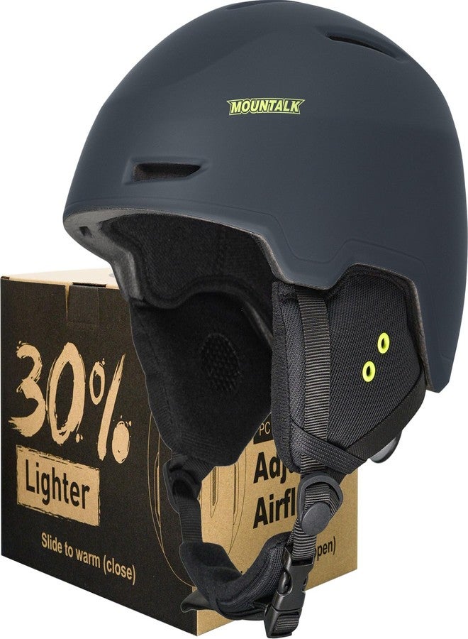MOUNTALK Ski/Snowboard Helmet for Men,Women & Kids - Adjustable Fit,Lightweight,Meets ASTM Safety Standards - Perfect for Youth,Adults,Children, Snowboarding Gear & Accessories,Matte Navy Blue,L - Image 1