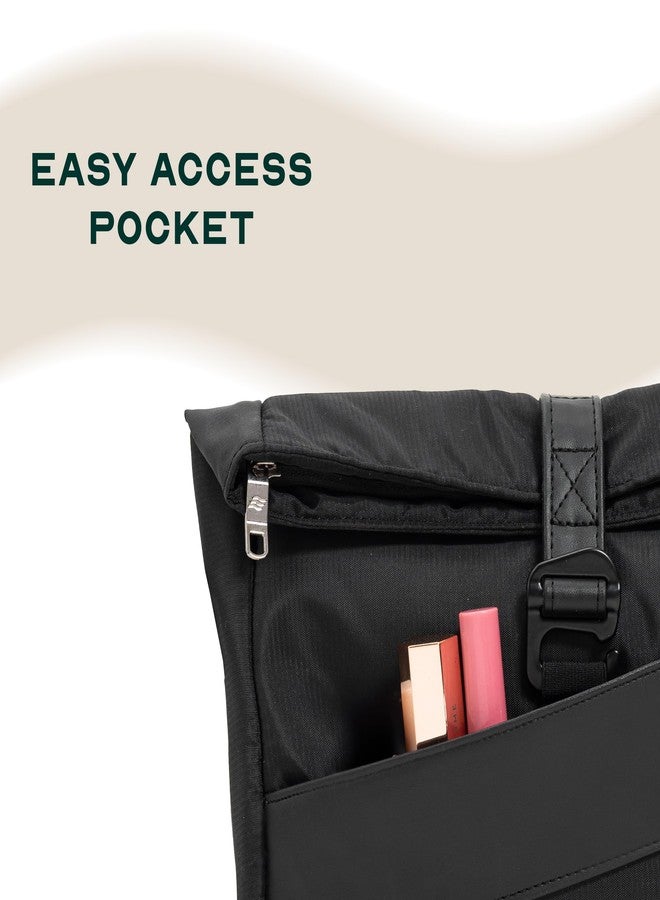 THE ASSEMBLY Assembly Oblique Crossbody Sling Bag for Men & Women, Stylish Daily & Travel Sling with Secure Phone Pocket, Passport Pocket, Adjustable Strap and Organiser - Black - Image 3