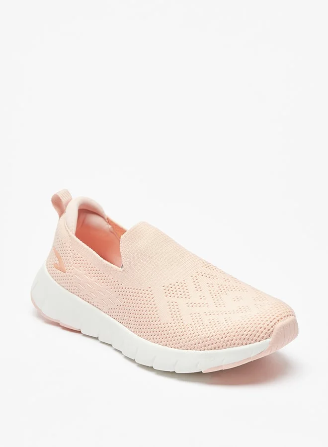 داش Women Knit Textured Slip On Sports Shoes with Pull Tabs