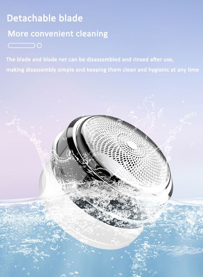 Generic New Mini Shaver Mini Brushless Electric Shaver Portable Men's Household Mini Beard Razor Super Long Endurance Automatic Shaver Upgrade Portable Shaver USB  - Image 3