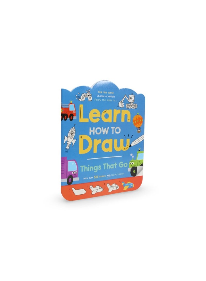 Igloo Books "Learn How to Draw Things That Go" Board Book - Image 1