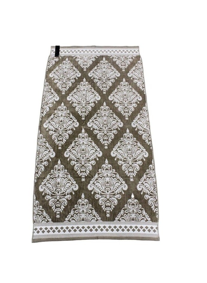 DUKE BURSA Yarn dyed bath towel - 70 Cm x 140 Cm, Soft Towel 520 GSM, 100% Cotton (BEIGE). - Image 4