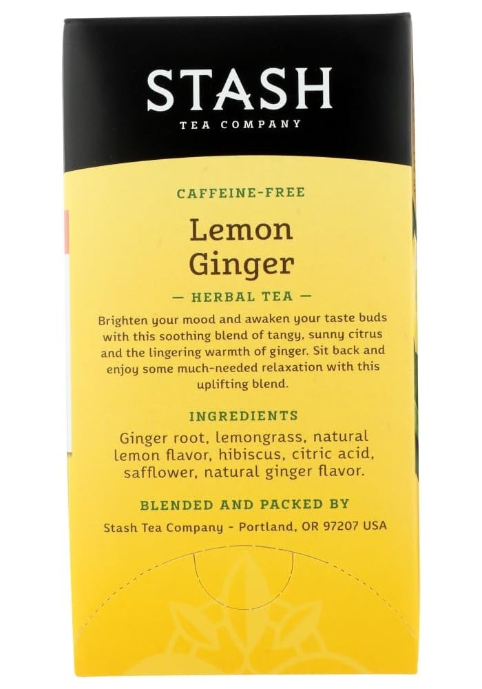 Stash Tea Lemon Ginger Herbal Tea - Image 4