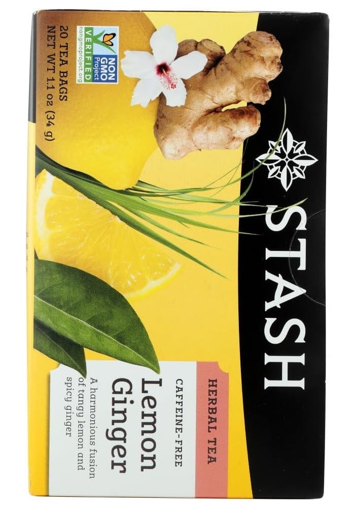 Stash Tea Lemon Ginger Herbal Tea - Image 3